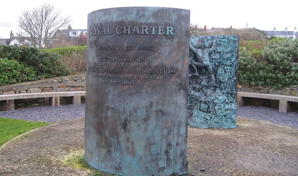 A Royal Charter memorial sculpture