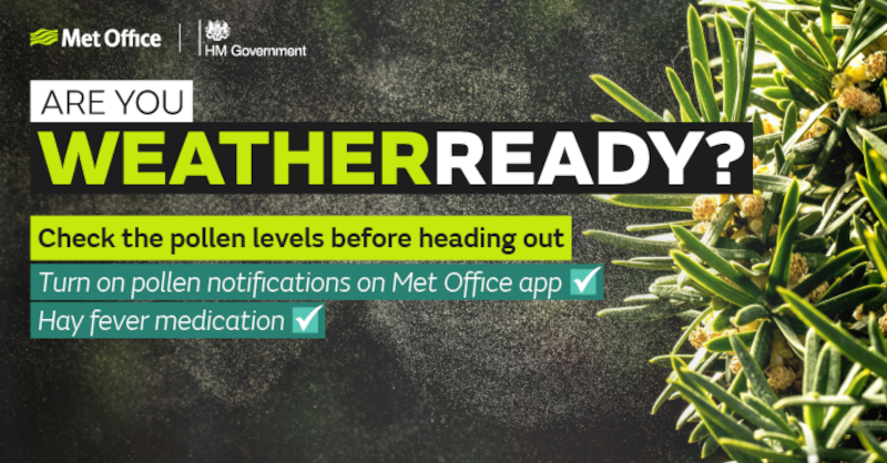 Are you WeatherReady? Check the pollen levels before heading out.