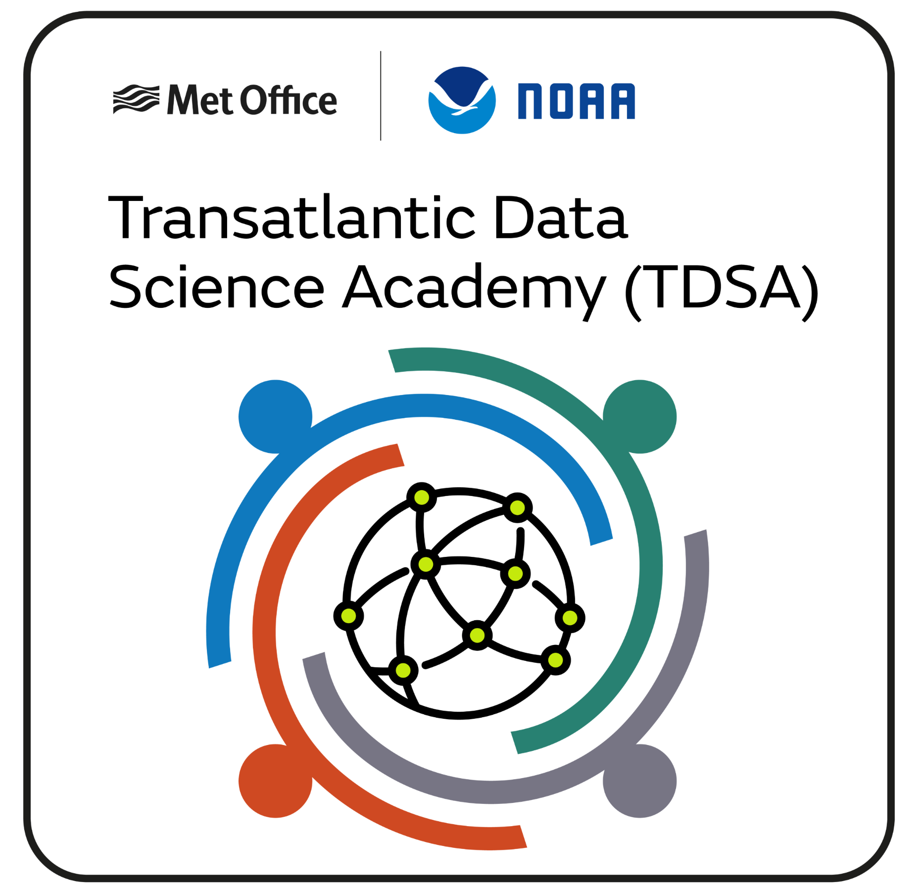 Graphic to illustrate the Transatlantic Data Science Academy
